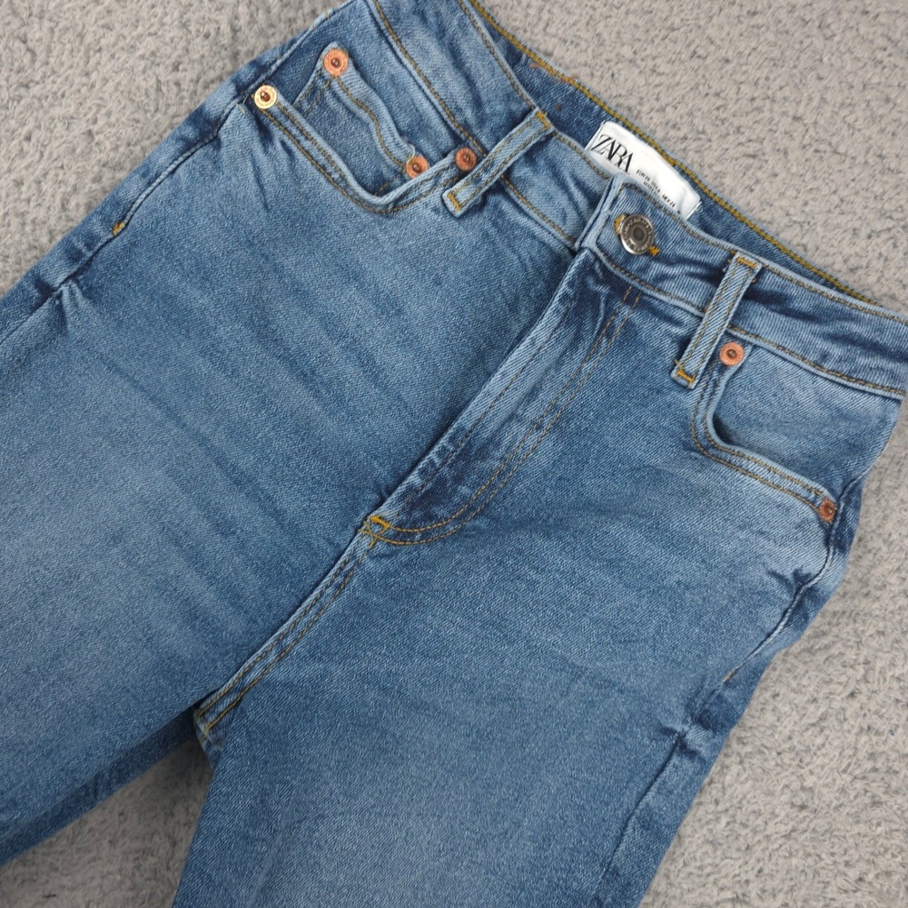 Zara The 80s HW Skinny Jeans‎ Size 26 Light Wash High Waist Denim Womens 22x28
